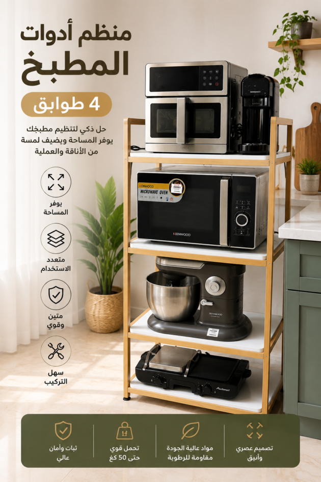 حامل ادوات المطبخ 5 طوابق